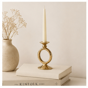 Modern <b>Circular</b> Gold Taper Candle Holder Metal Candlestick Stand for Home Table Centerpiece Wedding and Party Events Supply - Product Image 6
