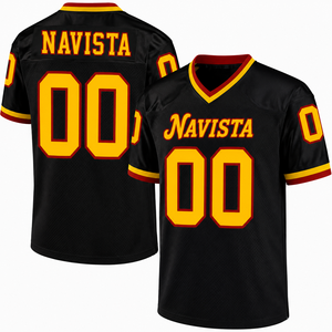 เสื้อฟุตบอลอเมริกัน NAVISTA SPORTS NS-4034 แบบสั่งทำพิเศษ ผลิตจากโพลีเอสเตอร์ 100% แห้งเร็ว ระบายอากาศได้ดี ป้องกันแบคทีเรีย เป็นมิตรต่อสิ่งแวดล้อม รับผลิตแบบ OEM/ODM - Product Image 1
