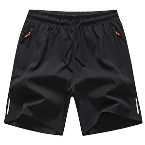 <b>Men's</b> Solid Color Drawstring <b>Shorts</b> Quick Dry Polyester Casual Bermuda <b>Shorts</b> <b>with</b> <b>Zipper</b> <b>Pockets</b> OEM Customizable - Product Image 2
