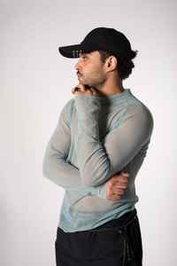 Maillot de baseball blanc pour homme en maille, entièrement boutonné, avec logo personnalisé, respirant, séchage rapide, tissu polyester/nylon, manches courtes, coupe classique - Product Image 4