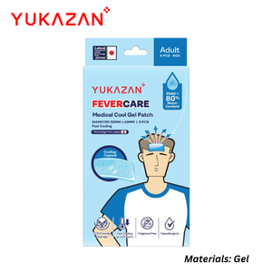 Yukazan Patch anti-fièvre pour adultes 6 unités Hydrogel Dispositif médical Classe I Soulagement rafraîchissant Haute qualité Marque officielle - Product Image 5