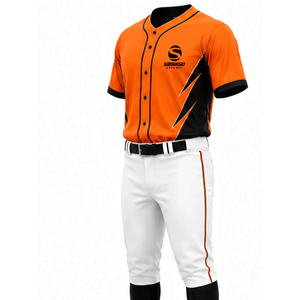 Uniforme de baseball respirant en polyester 100% de bonne qualité, séchage rapide, pour les équipes, haute qualité, prix de gros bas, design unique - Product Image 3