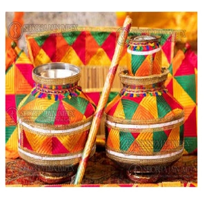 Jaggo de mariage en bois de style Phulkari, moderne, simple et luxueux, marque Shobha Jain Impex de Delhi, Inde - Product Image 1