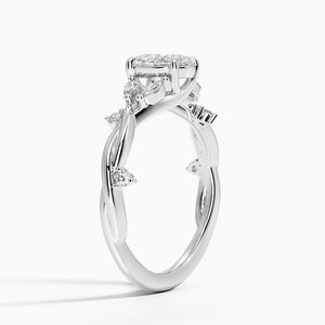 Bague BOJ 021 en argent 925, coupe ovale, avec diamant Moissanite 2 carats couleur D VVS1, certifiée GRA, motif Azalea Twist, en promotion à prix réduit - Product Image 2