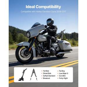 Dyna 2006-2017 Sissy Bar Backrest 27 in Height <b>Motorcycle</b> <b>Seats</b> & Backrests - Product Image 3