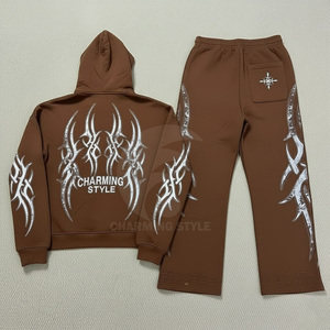 Survêtement de jogging court de luxe personnalisé pour homme, style délavé à l'acide et effet soleil, modèle vierge - Product Image 2