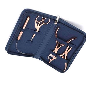 Kit d'outils professionnels pour extensions capillaires en acier inoxydable de qualité supérieure, comprenant des pinces demi-or pour extensions et des outils de fusion de boucles de qualité salon - Product Image 4