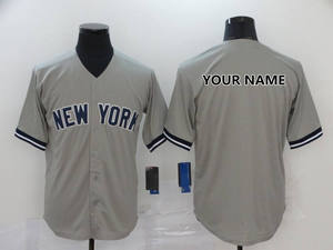 Maillot de baseball New York pour homme, bleu marine, polyester respirant, vêtements de sport pour adultes, col en V, design boutonné - Product Image 3