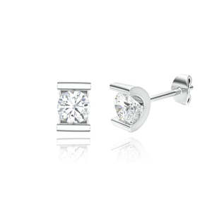 Pendientes de Diamantes Cultivados en Laboratorio de 3.3 CTW, Corte Cuatro Puntas, Certificados por IGI, Chapados en Oro Amarillo de 14K, Claridad VS, Tipo F, Venta al Por Mayor OEM - Product Image 1