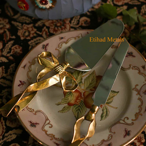 Premium Design Brass Bow Handle <b>Cake</b> <b>Servers</b> - Product Image 3