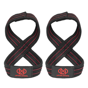 Figure 8 Weight Lifting <b>Straps</b> Adjustable Anti Slip Padded Wrist Support Elastic Gym Bar Grips for Strength Training - Product Image 1