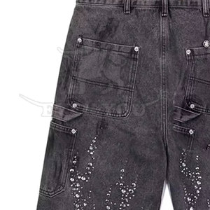 Shorts en strass de style urbain haute performance pour hommes, imprimé scintillant pour tenues décontractées tendance - Product Image 4