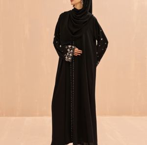 Wholesale Kaftan Abaya Handmade Turkish Floor Length Long Sleeve Soft Breathable Fabric Loose Fit Casual Party Wear - Product Image 2
