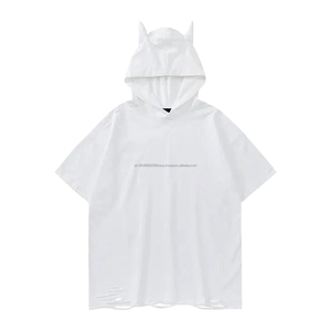 เสื้อสเวตเตอร์มีฮู้ดของผู้ชายเสื้อมีฮู้ดแบบสวมศีรษะแนวสตรีทเสื้อมีฮู้ดแบบกำหนดเองมีหู - Product Image 2