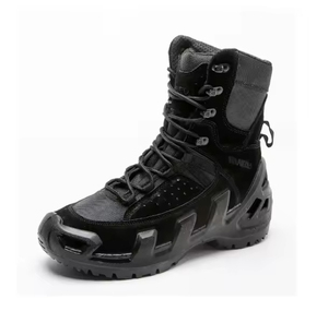 Men's Black Tactical <b>Hiking</b> <b>Boots</b> Synthetic Upper Rubber Outsole Waterproof Breathable Anti-Slip All Season Outdoor - Product Image 1