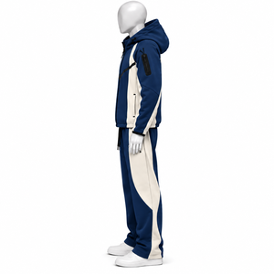 Ensemble de survêtement imprimé à capuche pour homme, style streetwear automne, respirant, léger, coupe-vent, logo personnalisable AMSEC INDUSTRY - Product Image 3
