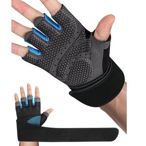 <b>Half</b> Finger Gym Fitness Gloves Breathable Non <b>Slip</b> Adjustable Wrist Strap Weight Lifting Gloves For Sale - Product Image 6