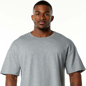 T-shirt décontracté de luxe pour homme, 100 % coton épais, coupe oversize, col rond personnalisé, anti-boulochage, tissu vierge 100 % polyester de haute qualité - Product Image 6