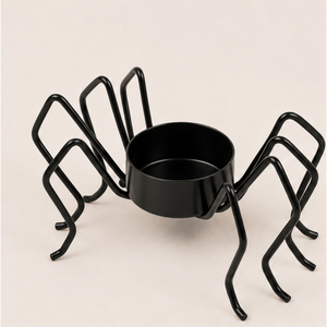 Wholesale Halloween Spider <b>Tealight</b> Holder Black Metal Spooky Spider Candle Stand for Gothic Home Decor Haunted House Party - Product Image 5