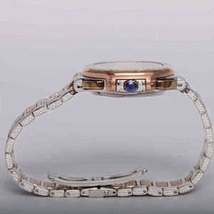 Montre-bracelet pour homme entièrement sertie de diamants Moissanite, fabriquée en acier inoxydable avec une clarté VVS améliorée - Product Image 5