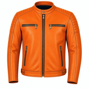 <b>men</b> premium leather motorcycle biker <b>jacket</b> street riding motocross <b>cycling</b> racing genuine cowhide wear lazib sports supplier - Product Image 1