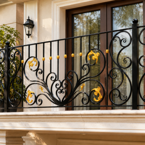 Custom Balcony <b>Railing</b> Designs With Wrought Iron Details for Elegant Homes, Safe Spaces, and Timeless Outdoor Beauty Today Now - Product Image 4