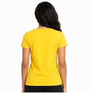 Camiseta de Mujer al por Mayor OEM, Personalizada con Serigrafía, Sólida, Oversize, 220 GSM, Estilo Holgado Informal de Verano, de Algodón - Product Image 4
