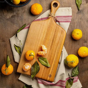 Planche à découper en bois recyclé avec bord rainuré en bois de manguier pour une préparation culinaire propre et élégante en cuisine - Product Image 5