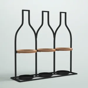 Metal <b>Elephant</b> Wine Bottle Holder Round Novelty Design <b>Decorative</b> Stand for Living Room and Dining - Product Image 2
