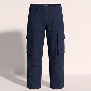 Pantalones Cargo Casuales para Hombre, 98% Algodón, 2% Elastano, Elásticos, Ecológicos, de Secado Rápido, con Logotipo en la Cintura, ODM, Disponibles para Marca Privada - Product Image 1