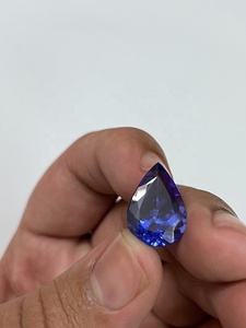 Tanzanite naturelle de forme poire, couleur bleu royal de haute qualité, certifiée IGI, traitée thermiquement, 12,10 carats, pierre précieuse Sadiya International - Product Image 4