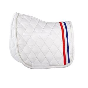 Tapis de selle de cheval léger de luxe Tapis de selle en coton à bande blanche en feutre profilé Tapis de selle occidental Rub International - Product Image 6