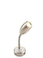 Lampe de lecture LED flexible à col de cygne 12V basse tension, à intensité variable, pour camping-car, avec fonction de charge USB