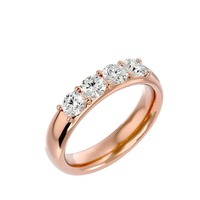 Anillo Unisex Elegante de Alta Demanda con Acabado Chapado en Oro de 14K, Certificado IGI, para Compromiso, Aniversario, Uso Diario - Precio con Descuento