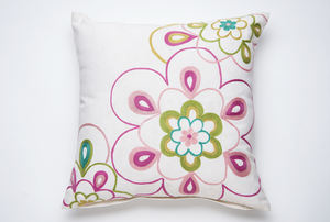 Housse de coussin en coton brodé et cuir, douce, durable, respirante, moderne, pour le salon, décoration de la maison - Product Image 3