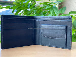 Portefeuille en cuir véritable pour homme Porte-Offre Spéciale en cuir véritable Designer de luxe Couleur marron Cadeau en espèces pour lui - Product Image 3