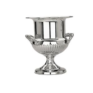 Enfriador de vino de aluminio fundido de diseño, cubitera para champán con acabado plateado y asa, para bar y fiestas, enfriadores de cerveza - Product Image 4