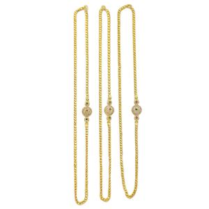 Colliers en chaîne Mopu pour femmes en laiton plaqué or micro, pierres CZ, bijoux de mode, vente en gros - Product Image 3