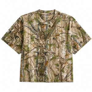 Camiseta de Manga Corta con Estampado de Camuflaje para Hombre, Cuello Redondo, Estilo Casual, Tejido de Poliéster, Servicio OEM - Product Image 4