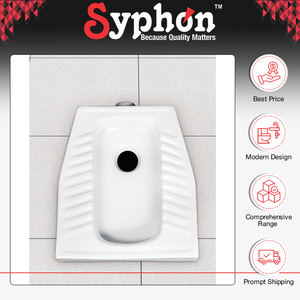 สุขภัณฑ์เซรามิกสีขาวคุณภาพเยี่ยมจากโรงงานโดยตรง รับผลิตแบบ OEM โถส้วมแบบนั่งยอง ผลิตในอินเดีย - Product Image 2