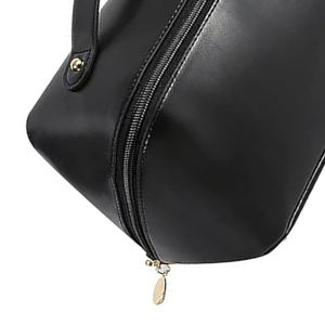 Pochette de voyage en cuir véritable, grande capacité, réutilisable, organiseur d'accessoires, trousse de beauté à fermeture éclair, sacs cosmétiques pour femmes, trousse à maquillage - Product Image 5