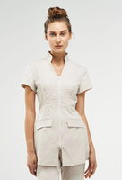 Gilet d'été personnalisé avec votre propre logo Vêtements de travail imperméables pour femmes Uniformes de salon de beauté Spa Costume de gommage
