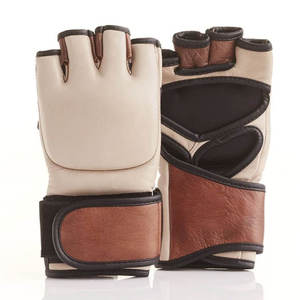 Wholesale Custom Made PU Leather Half Finger UFC MMA <b>Gloves</b> Hook-and-Loop Wrist <b>Pull</b>-On Closure Outdoor Moisture Wicking High - Product Image 1