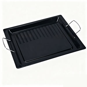 Plaque de cuisson BBQ avec poignées, gril extérieur robuste pour barbecue, camping, pique-nique et cuisine en plein air, plaques de cuisson en aluminium - Product Image 1