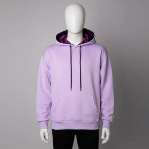 Sweat à capuche vert forêt pour homme, coupe oversize, en molleton, décontracté, en mélange de coton, avec poche kangourou, style streetwear - Product Image 3