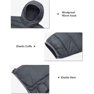 Water Resistant Windproof 100% Nylon Stand <b>Mens</b> Puffer <b>Jacket</b> Hood Quilted Winter Coat Outdoor Sports OEMODM Custom Branding - Product Image 5