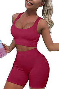 Conjunto de Shorts de Ciclismo de Dos Piezas para Mujer, de Poliéster/Algodón, Sólido, Casual, de Verano, de Alta Calidad, al por Mayor - Product Image 2