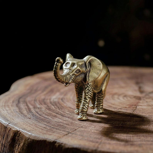 Handcrafted Brass <b>Elephant</b> Statue Decorative Golden Metal <b>Elephant</b> Figurine Luxury Tabletop Animal Sculpture Home Office <b>Decor</b> - Product Image 5