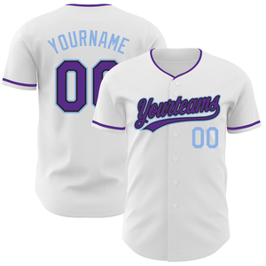 Custom White Full Button Baseball Jersey-Lightweight Moisture Wicking 100% Polyester Breathable Printed Unisex Adult - Product Image 5