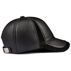 Top Fashion Custom Oem Service New Design Quick Dry Breathable Men Leather <b>Cap</b> Casual Wear Adult Size - Product Image 3